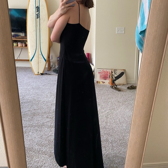 Vintage Black Maxi Dress - Picture 2 of 9